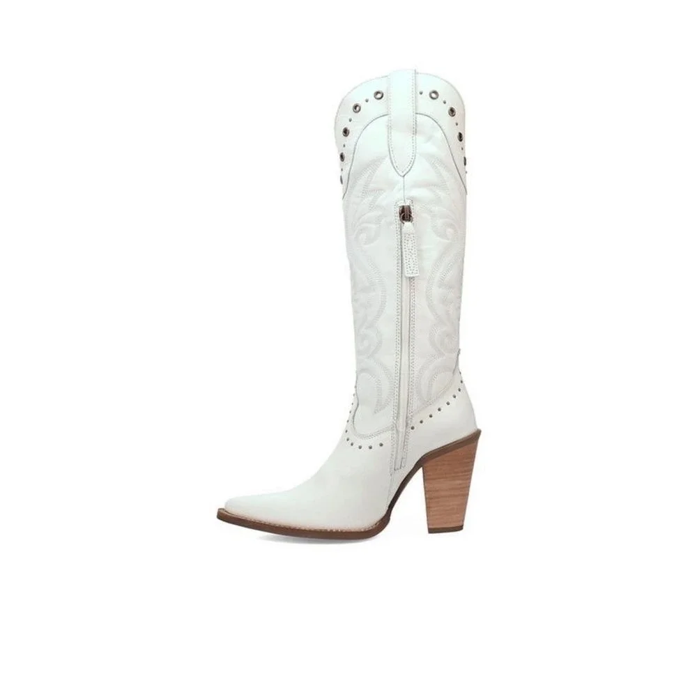 NEW Dingo Rock‎ N' Rebel White Tall Western Rodeo Cowboy Boots Size 7M & 9M